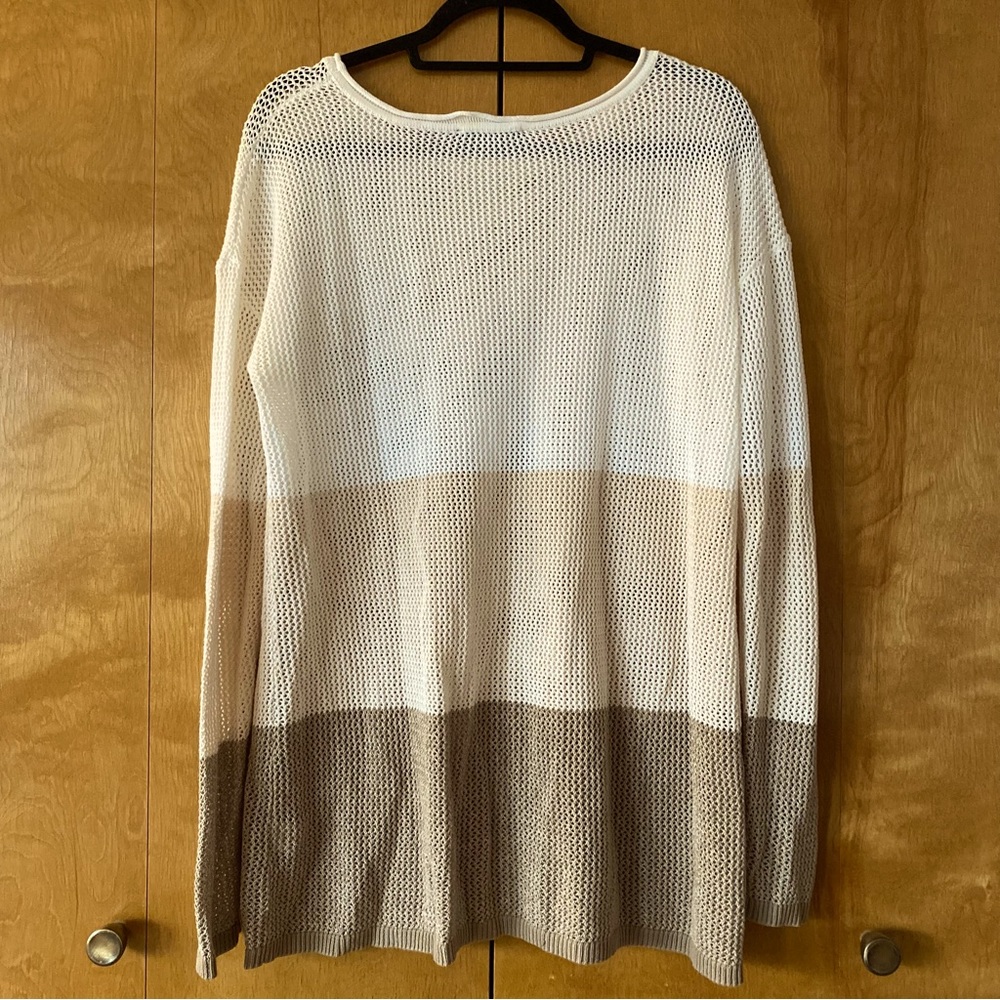Pendleton Knit Oversized Color Block Sweater - image 2